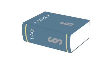 Illustration av en lagbok.