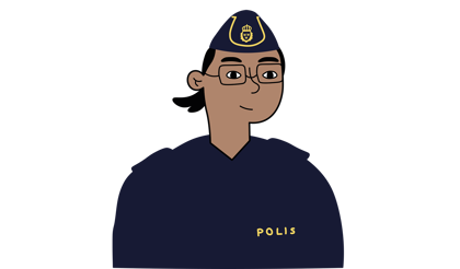 Illustration av polis 