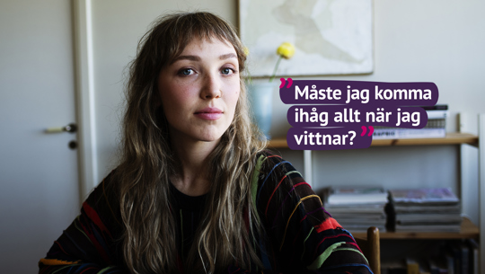 Annons kvinna som tänker Måste jag komma ihåg allt när jag vittnar?