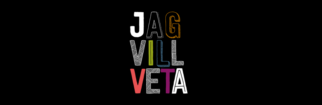 Logotyp där det står Jag vill veta i olika färger.