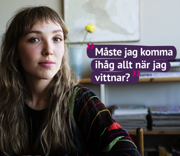 Kvinna i hemmet som tänker: Måste jag komma ihåg allt när jag vittnar?