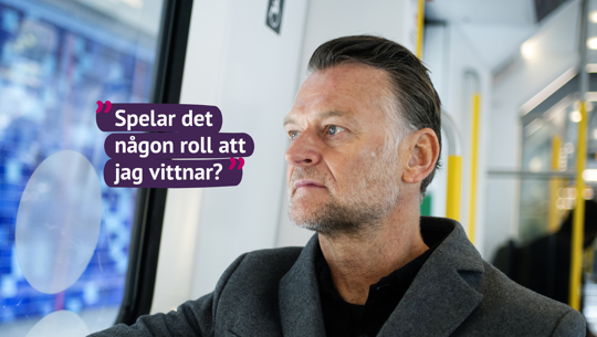 Annons med man som tänker Spelar det någon roll att jag vittnar?