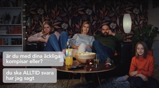 Exempel på annonsbild av ungarelationer.se om våld i ungas nära relationer.