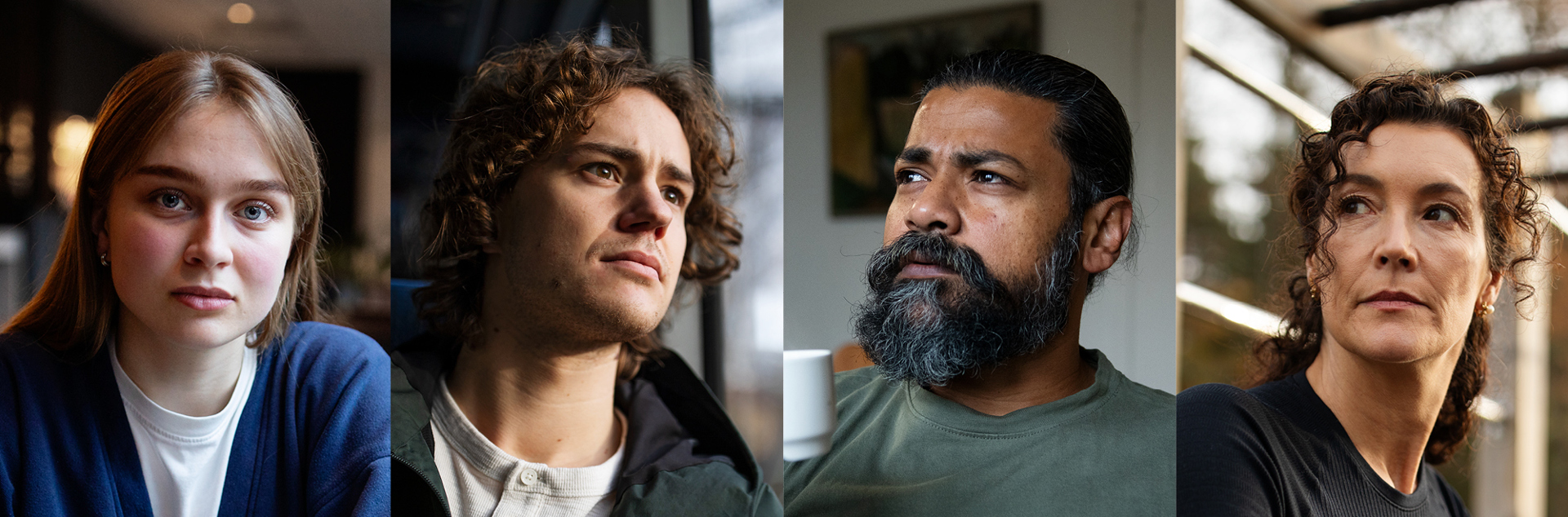 Fyra personer som ser lite frågande ut.